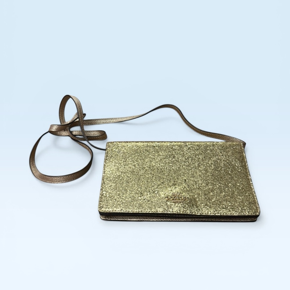 COACH Hayden Glitter Foldover Crossbody Clutch